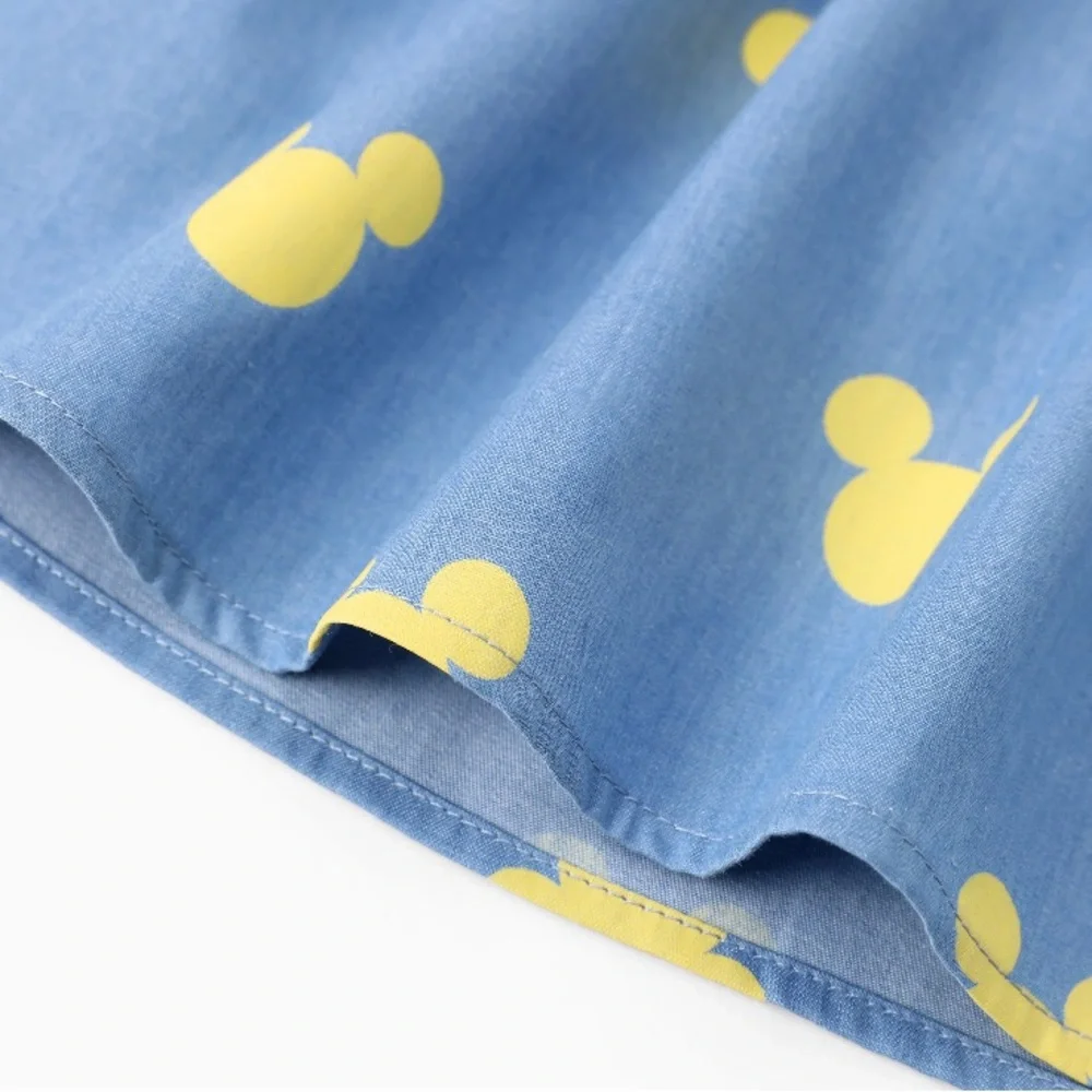 PatPat Mickey Denim Kids Dress - Girls 2T - Picture 7 of 11